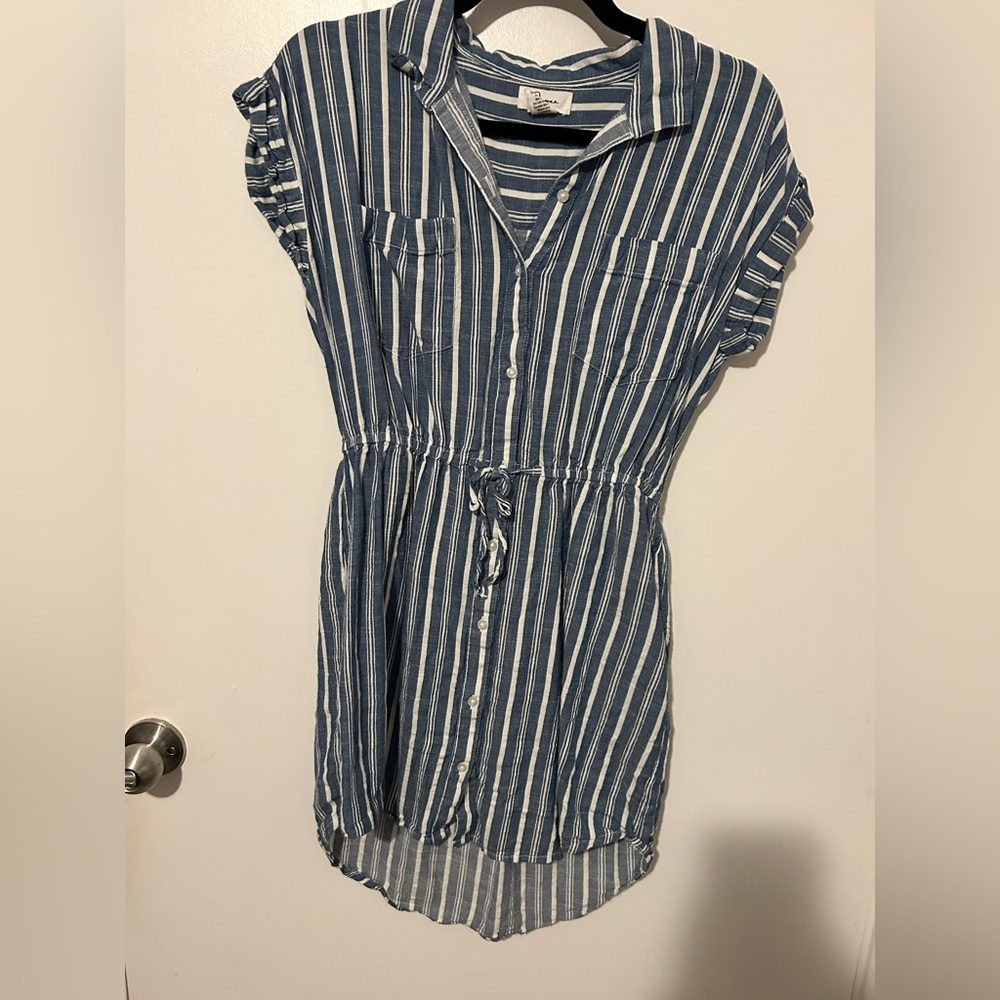Joyce Blue and White Striped Dress